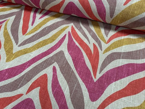 Pink zebra linen look - zebra, print