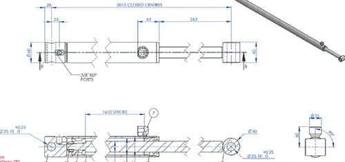 Log splitter double - double, acting