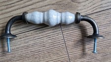 Traditional Crackle Glaze Ceramic Kitchen Cupboard Door Drawer Handle Knob 