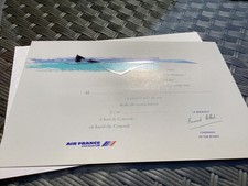 Original Air France Supersonic Flight Certificate 1990’s v2