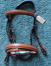   Australian nut cob bridle, crank flash noseband 