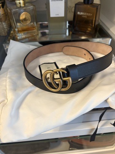 Gucci black belt 28inches - gucci,