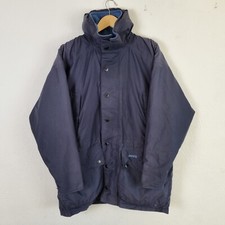 Vintage Musto Snugs Jacket Mens Small Blue Rain Hiking Polartec Fleece Lined