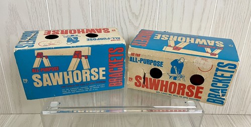 Vintage crawford sawhorses - crawford,