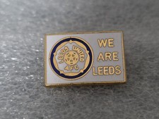 Leeds United FC SC LUFC Pin Badge Elland Road Utd White  Rare We Are Leeds 