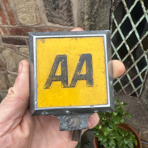 Vintage square car - aa, badge