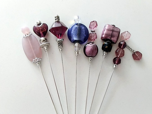 Vintage bead hat pins x - hat, 7