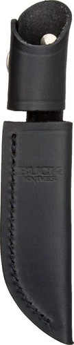 Buck belt sheath black - black, leather