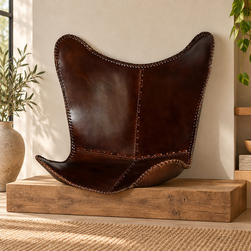 Genuine leather butterfly - genuine,