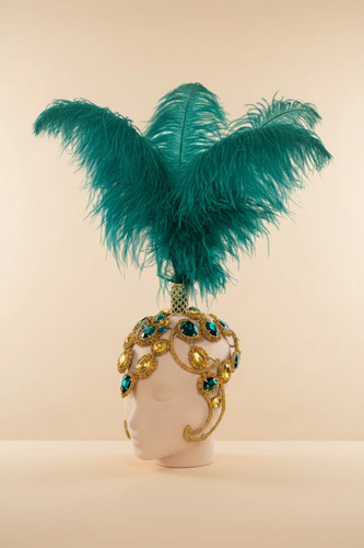 Showgirl rhinestone feather - rhinestone,