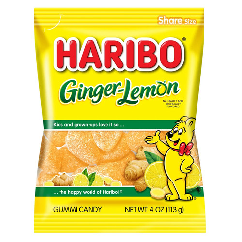 Haribo ginger lemon 113g - ginger-lemon, (usa)