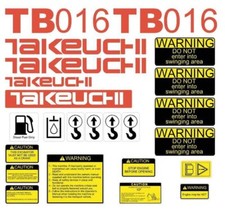 Decal Sticker Set Takeuchi