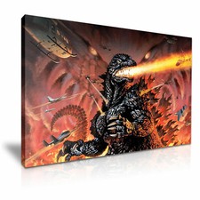 Godzilla Poster Poster Canvas Modern Art ~ 5 Size to Choose