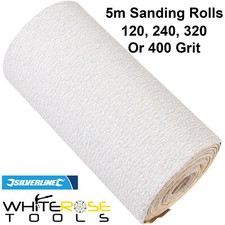 Silverline Sanding Roll Stearated Aluminium Oxide Sander Sheet Abrasive 5m