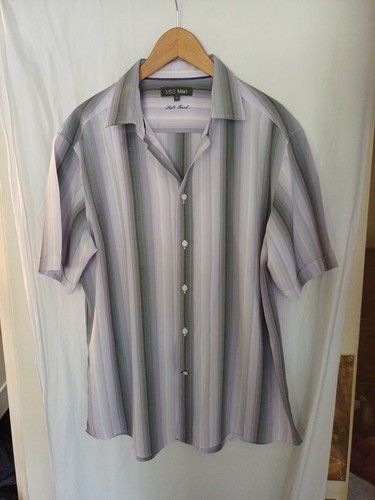 Men grey purple striped - m&s,