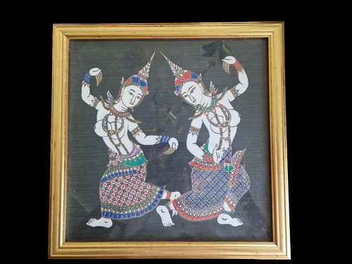 Vintage thai silk - thai, painting