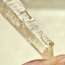 3.9g Lemurian DT Self Healed Clear Quartz Natural Double Terminated Crystal