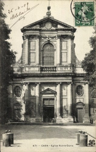 Cpa caen calvados - cpa, eglise