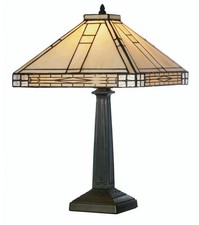 Tiffany Table Light Floor Bronze Ophelia Dark Effect Small Oaks Lighting OT