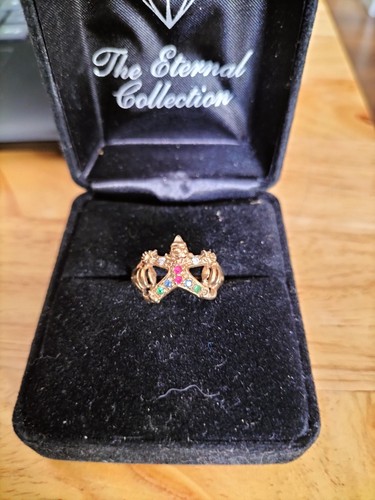 9ct yellow gold clown - , ring
