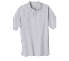Hanes Adult Comfortblend Ecosmart Polo T-Shirt, Size 4XL Ash