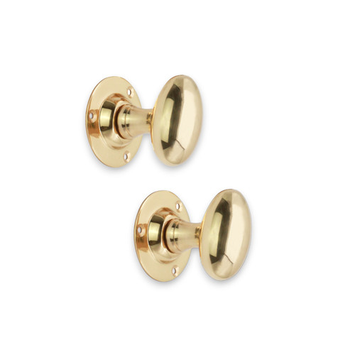 Door knobs pair - knobs, oval