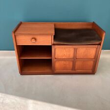 Retro Vintage Nathan Teak Telephone Seat Chair Hall Entrance Mid Century