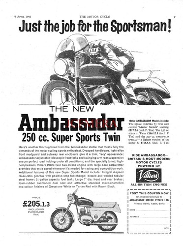 Ambassador 250cc super - ambassador, '250cc