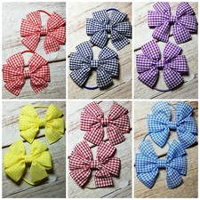 GINGHAM Ribbon Hair Bow