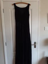  Long Black Bias Cut Evening