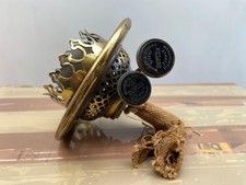 Original Early Victorian Brass Wright Butler Oil Lamp Burner Screw Duplex