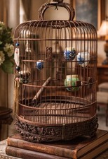 Antique Chinese Bamboo Bird