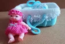 Dolls  Blue & White Glitter
