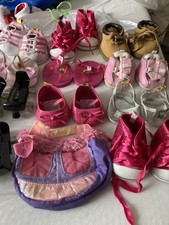 Build A Bear clothing Bundle 11 pairs of shoes/skates/Man utd kit/dress's/jeans