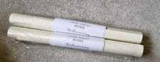 2 Rolls of Laura Ashley Woodblock Flower Standard Wallpaper Oatmeal