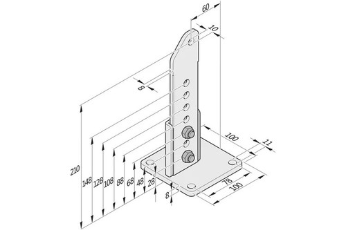 Sommer gate post bracket - 2,