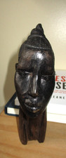 WOODEN CARVED AFRICAN HEAD