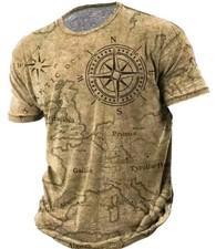 Nautical 3D Printed T Shirt XL