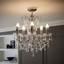 5 Way Crystal Chandelier