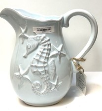 Blue Seahorse Pitcher By Blue