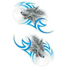Sticker set wolf tribal 7.5 x