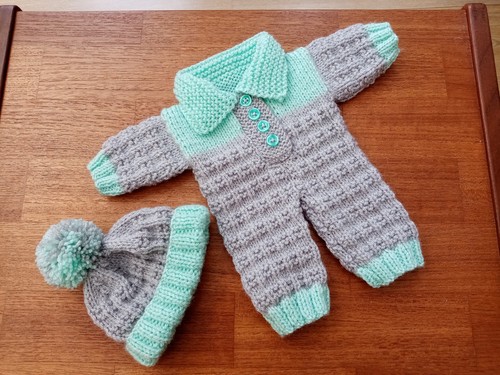 Hand knitted playsuit - hand,