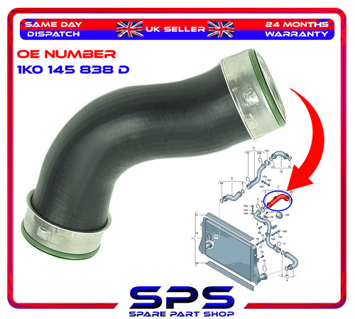 Intercooler pipe turbo - pipe, hose