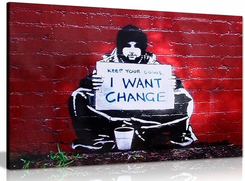 Banksy keep coins want - keep,