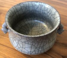 Chinese crackled craquelé censer