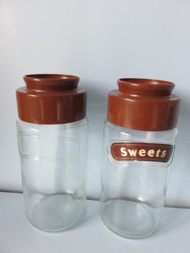 Two vintage glass sweet - glass,
