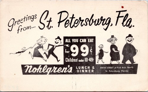 1950s nohlgren buffet ad - nohlgren's,