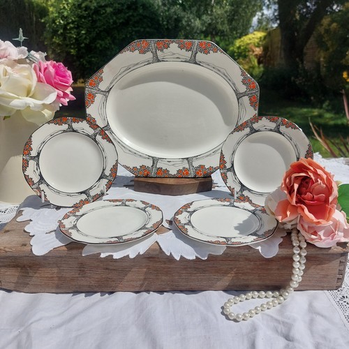 Art deco crown ducal - art,