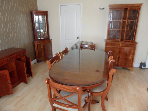 Yew reproduction dining suite - dining,