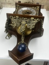 Vintage Dutch Clockworks Wooden Cuckoo Clock Brass Weight 17.5cm 137.500